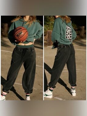 NWT Free People FP Movement Sprint To The Finish Pants - black - XS